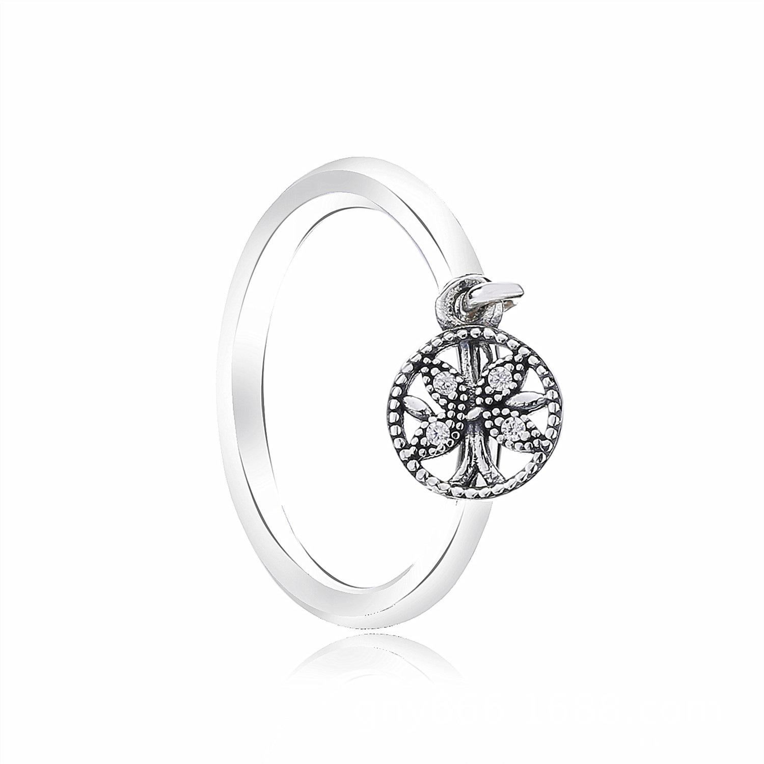 

Factory wholesale New 925 Sterling Silver Family Tree Ring Fit Jewelry Engagement Wedding Lovers Fashion Ring