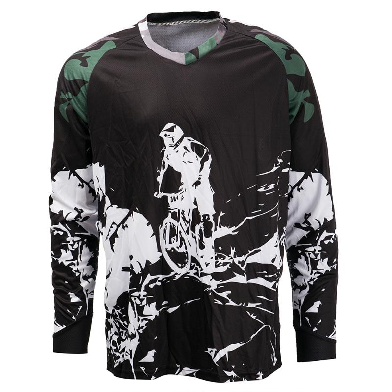 

Racing Jackets 2022 Cycling Jersey Men's Mountain Bike Motocross Long Sleeve T-Shirt Downhill Tops Sports Black White, 11