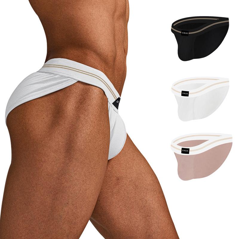 

Underpants ORLVS Men's Sexy Briefs Modal Underwear Lingerie Sports Running Seamless Panties Bikini 2XL Plus Siz Male, Black