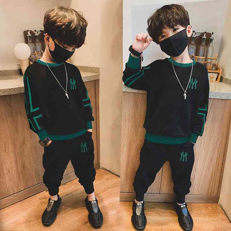 

Autumn suit 2021 new sweater two-piece Set Boys' foreign style spring and autumn middle-aged children's Han banchao