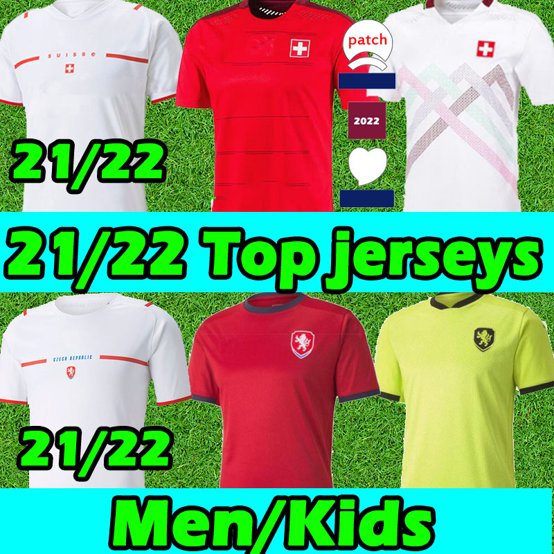 

21/22 Czech Soccer Jerseys Switzerland Home Away Seferovic Xhaha 2021 2022 Elvedi Akanji Rodriguez Zakaria Embolo Behrami Shaqiri Men Kids Football shirts Thailand, 20 21 away kids