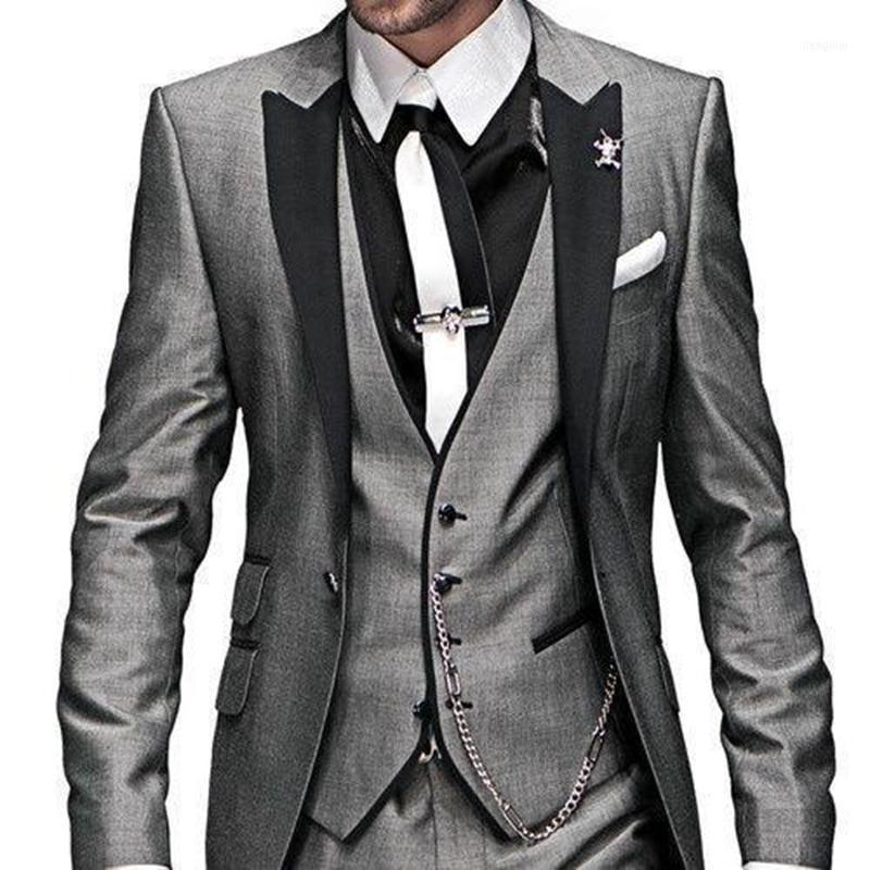 

Sale Men Grey Wedding Suits Groomsmen Groom Tuxedos Party Prom Business Suit C1821, Beige