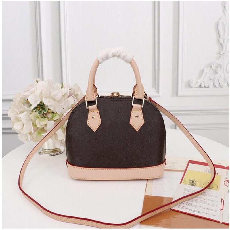 

ALMA BB Handbag Golden Padlock Keys 2 Toron Handles Fitted with Detachable Strap Charming Small Bag Perfect for Crossbody Wear, Brown flower