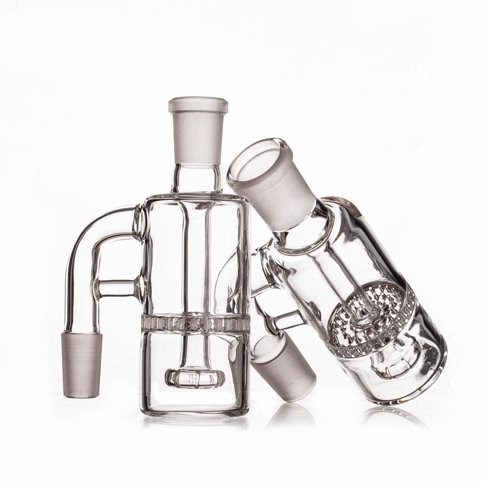 

KGG Glass Ash Catcher 14mm 18mm 4.5 Inch Honeycomb filter Mini Glass Bong Ash Catchers Thick Pyrex Clear Bubbler Ashcatcher 90 Degree