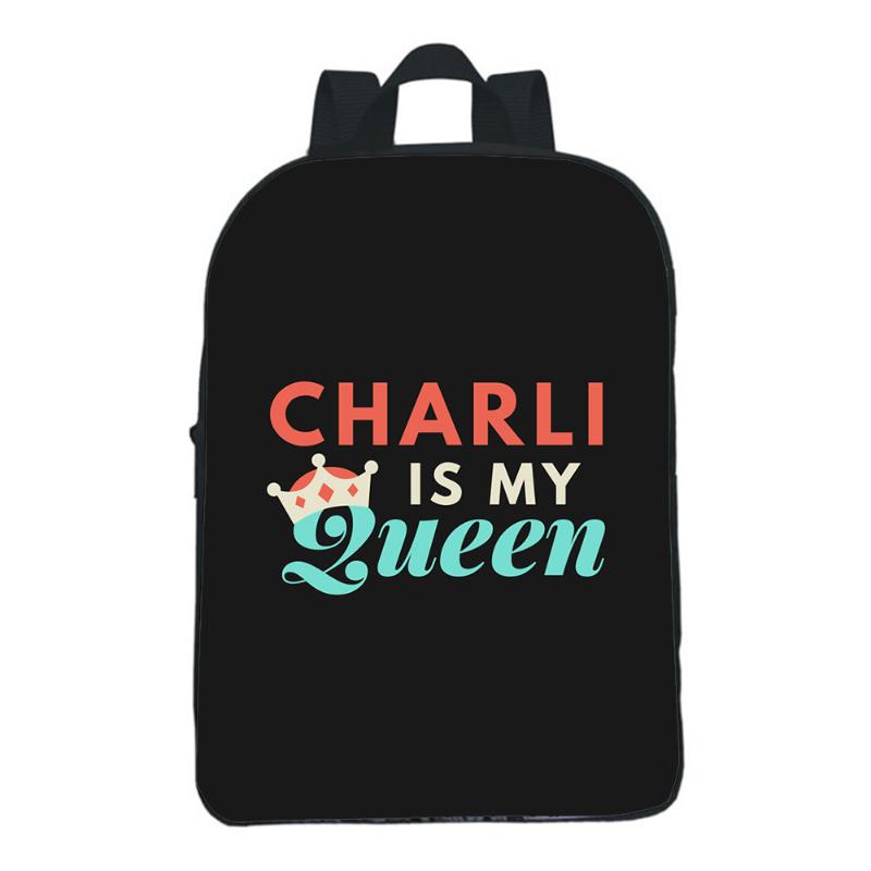 

Charli Damelio Backpack Drink Printing Kids Baby School Bags For Boys Girls Primary Kindergarten Cartoon Bag
