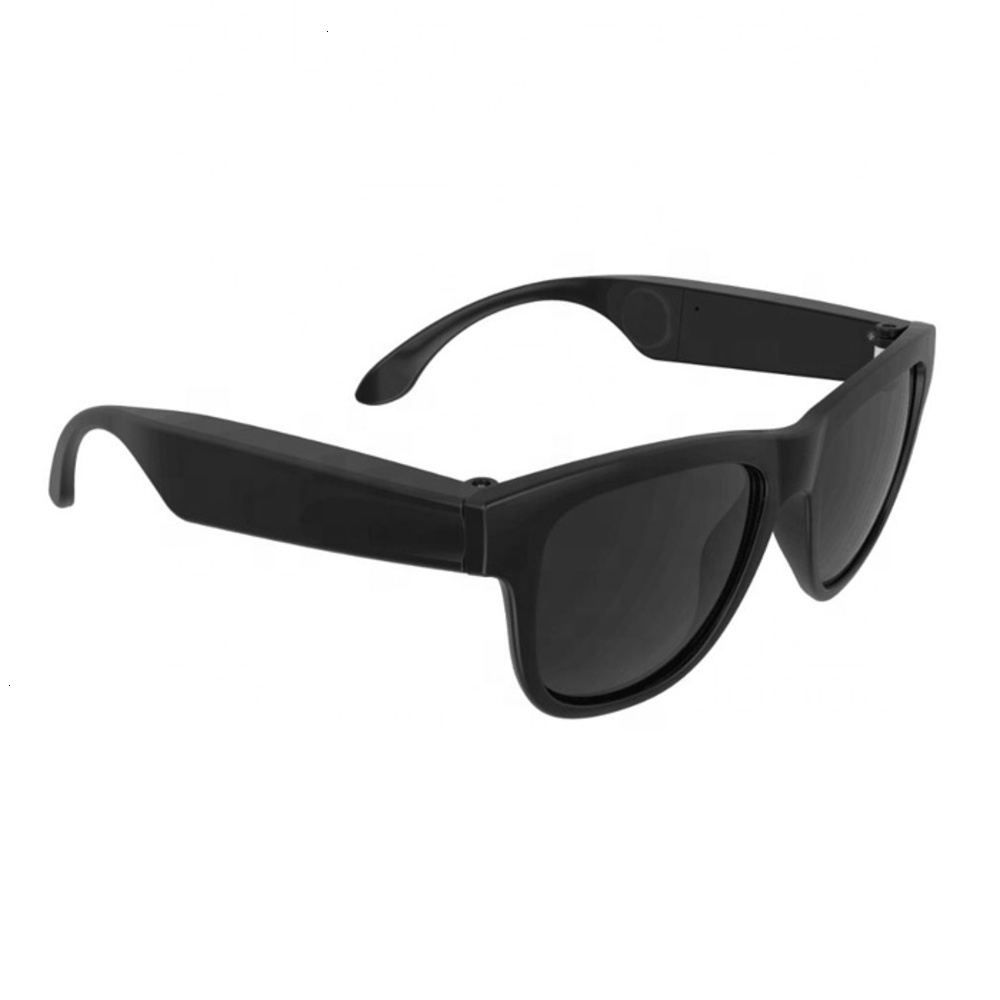 

Highend accessories Bone Conduction Stereo Recording Camera Glass New Wirels Headset Music Earphone Bluetooth Sunglass, Black