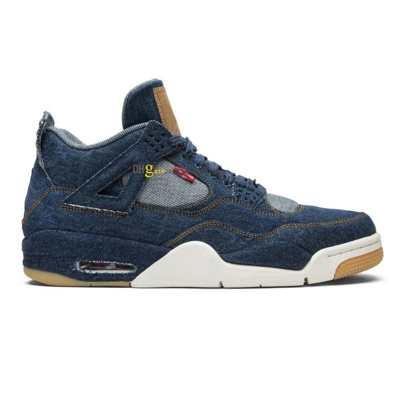 

Levi 4 Denim Basketball shoes Mens 4s Sneakers AO2571 401, Denim (without shoe box)