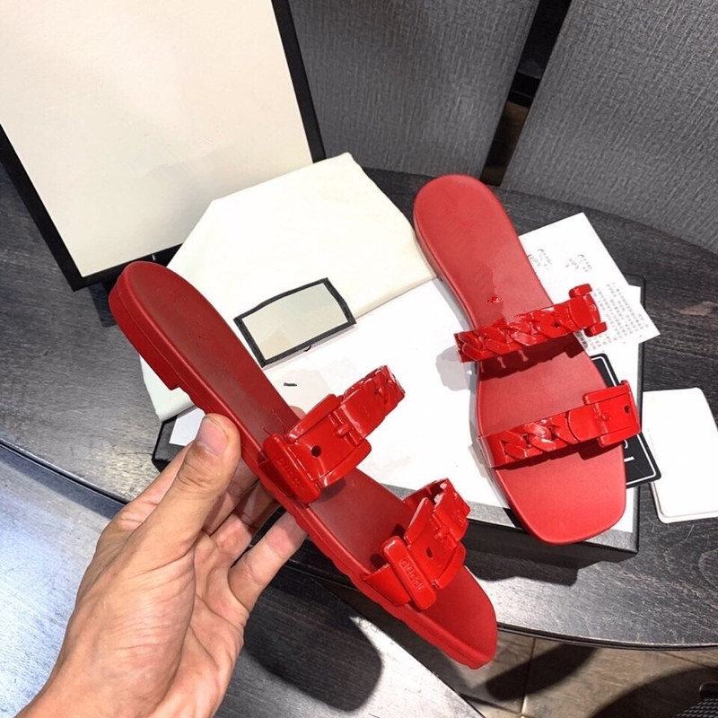 

Hot selling jelly Summer womens Shoes beach slipper female flip flops mushroom slippers pvc sandals Camellia Jelly, Red