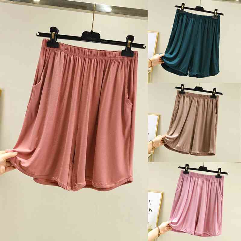 Sportswear women&#039;s loose fit large shorts summer 2020 modal Yoga Pants straight wide leg pants-image-702558228