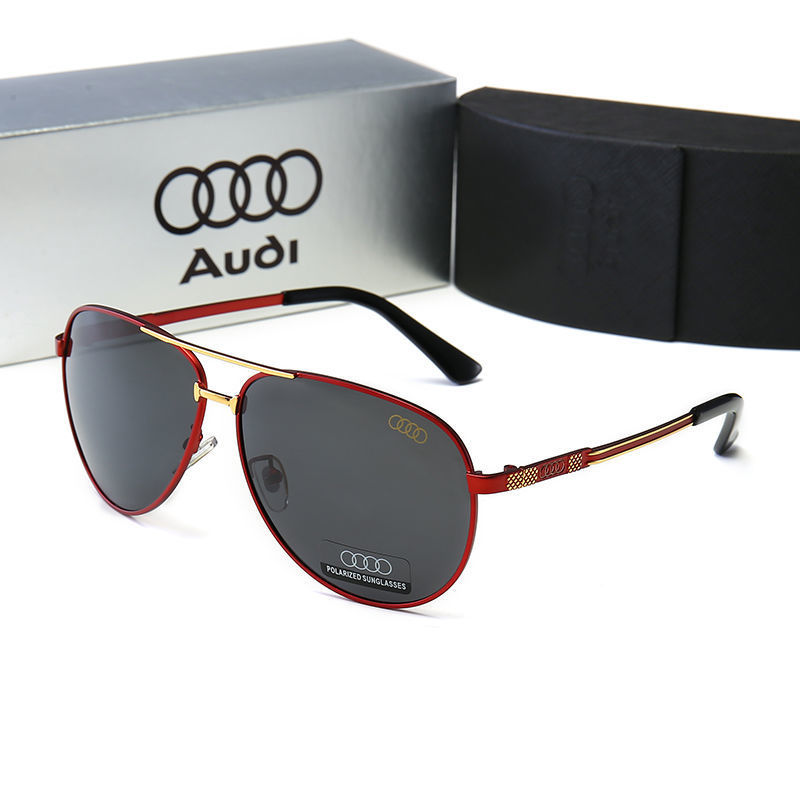

New popular Audi fashion men's and women's Sunglasses European and American retro polarized glasses big frame trend Sunglasses 502zJVIFEAP4, White;black