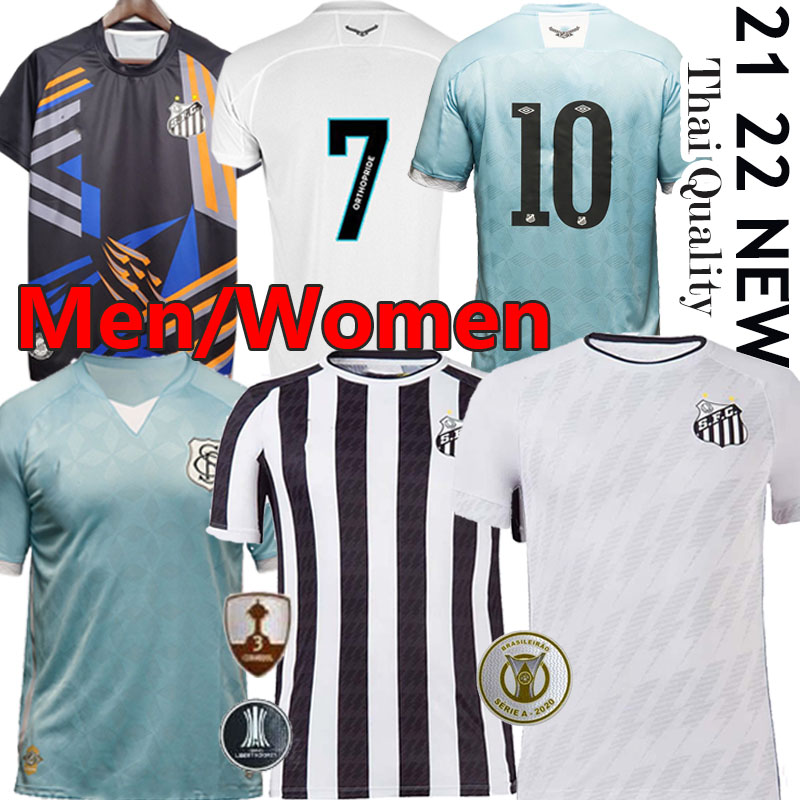 

21/22 FC SANTOS soccer jerseys Felipe Jonatan Kaio Jorge Pinto Ramos PATO SANCHEZ SOTELDO football jersey Libertadores finals shirts camisa S.F.C. 125th Anniversary, Black