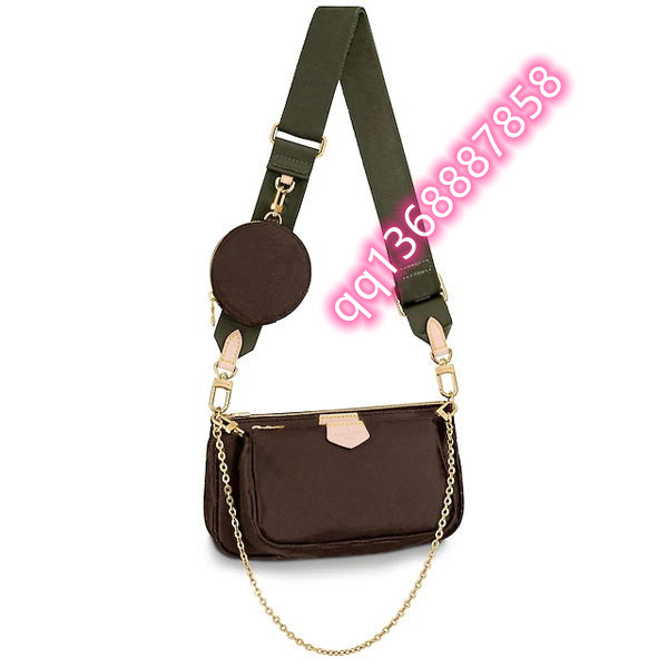 

fashion Chain Bag Shopping handbags hot fashion high quality Purse lady 3-piece pillow women Wallets Hobo purses Cross body totes Evening Bags, Army green