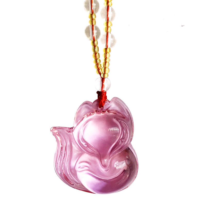 

New Fashion Natural Fox Lucky Pendant Lucky Amulet Pendant Necklace For Women Men Pendants