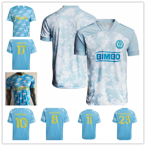 

Player version MLS 2021 Philadelphia Union Soccer Jersey 2022 MONTEIRO BEDOYA Flores Gressel 21 22 AARONSON PRZYBYLKO Football Shirts