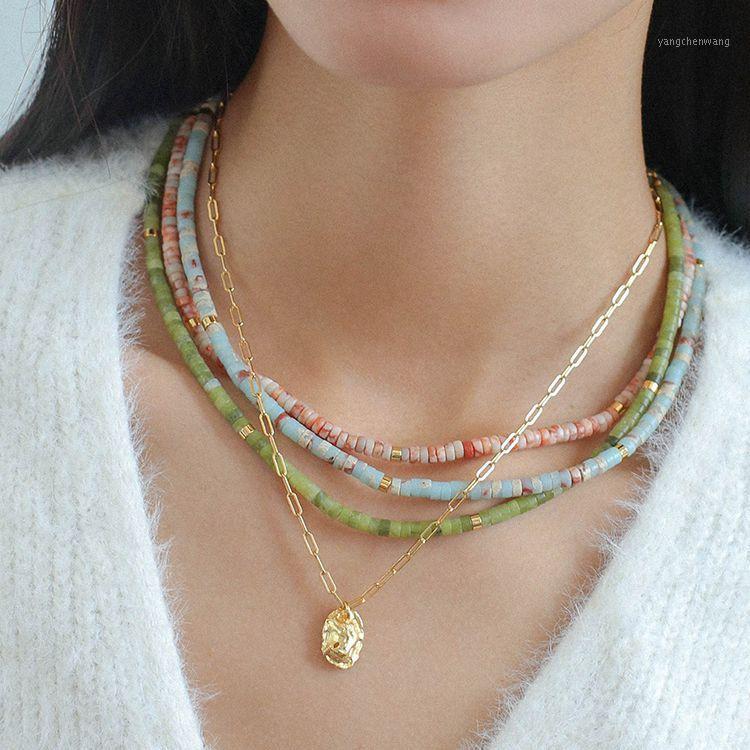 

Chains 2021 Design European Ins Style Beading Heishi Necklace