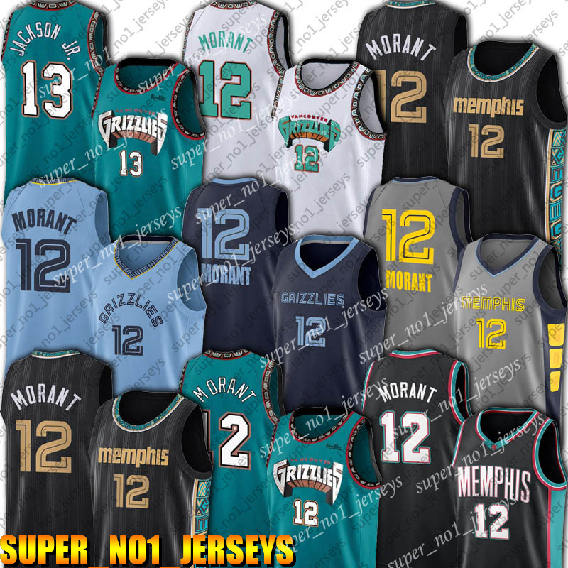 

MemphisGrizzlies12 Ja Morant Basketball Jersey Throwback To Vancouver CityEditionJersey, Black;red