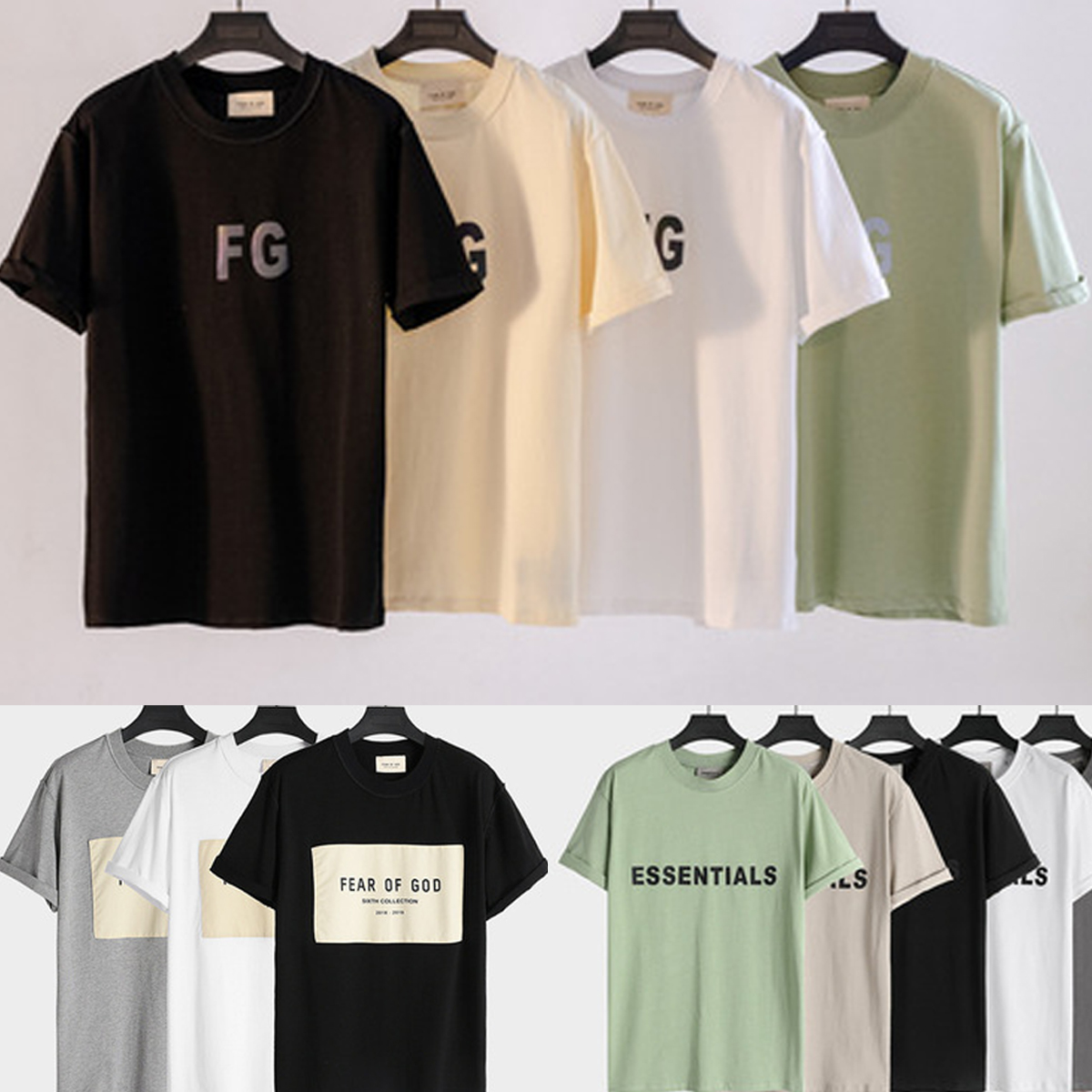 

2021 Essentials T Shirt Leisure Tee Letters Print Fashion Trends Fear Of God Fog FG Tshirt Casual Mens Womens Designers Short Sleeve, White;black
