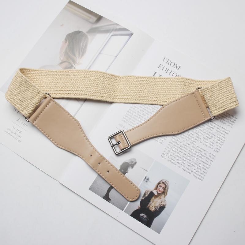 

Belts Women Wide Belt 2021 Spring Summer Fashion Designer Patchwork Vintage Waistband Ins Corset For Dress Shirts, Black