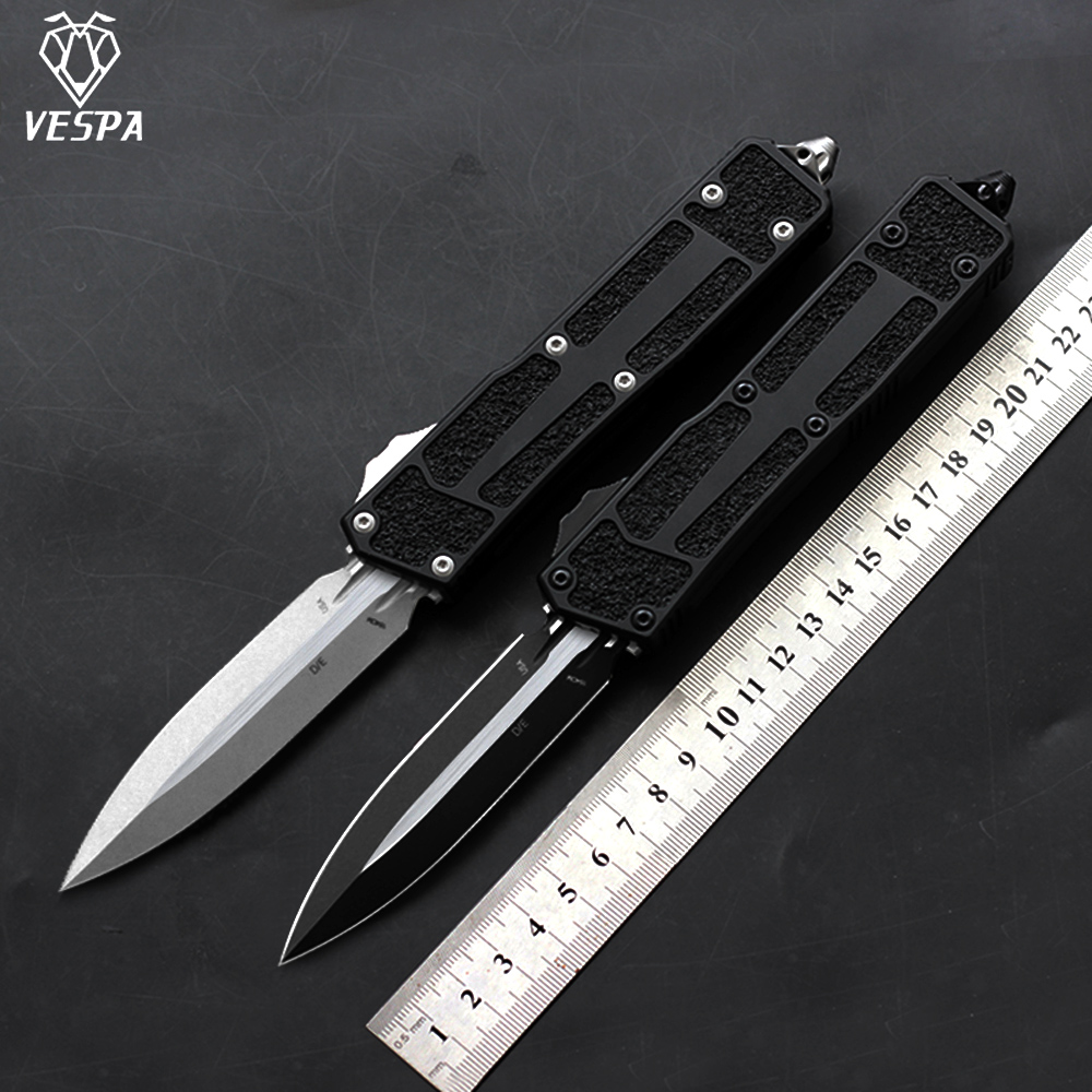 

VESPA Knife camping Tools D/E 154CM steel Blade 7075 Aluminum Handle hunting knives outdoor fishing survival tool Tactical gear utility knive EDC