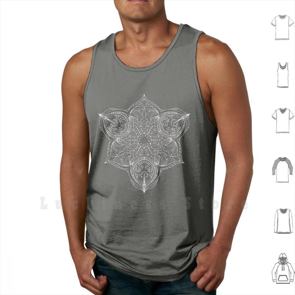 

mandala 5 tank vest sleeveless men good vibes positivity buddhism buddha ornament pattern cute beautiful nice, White;black