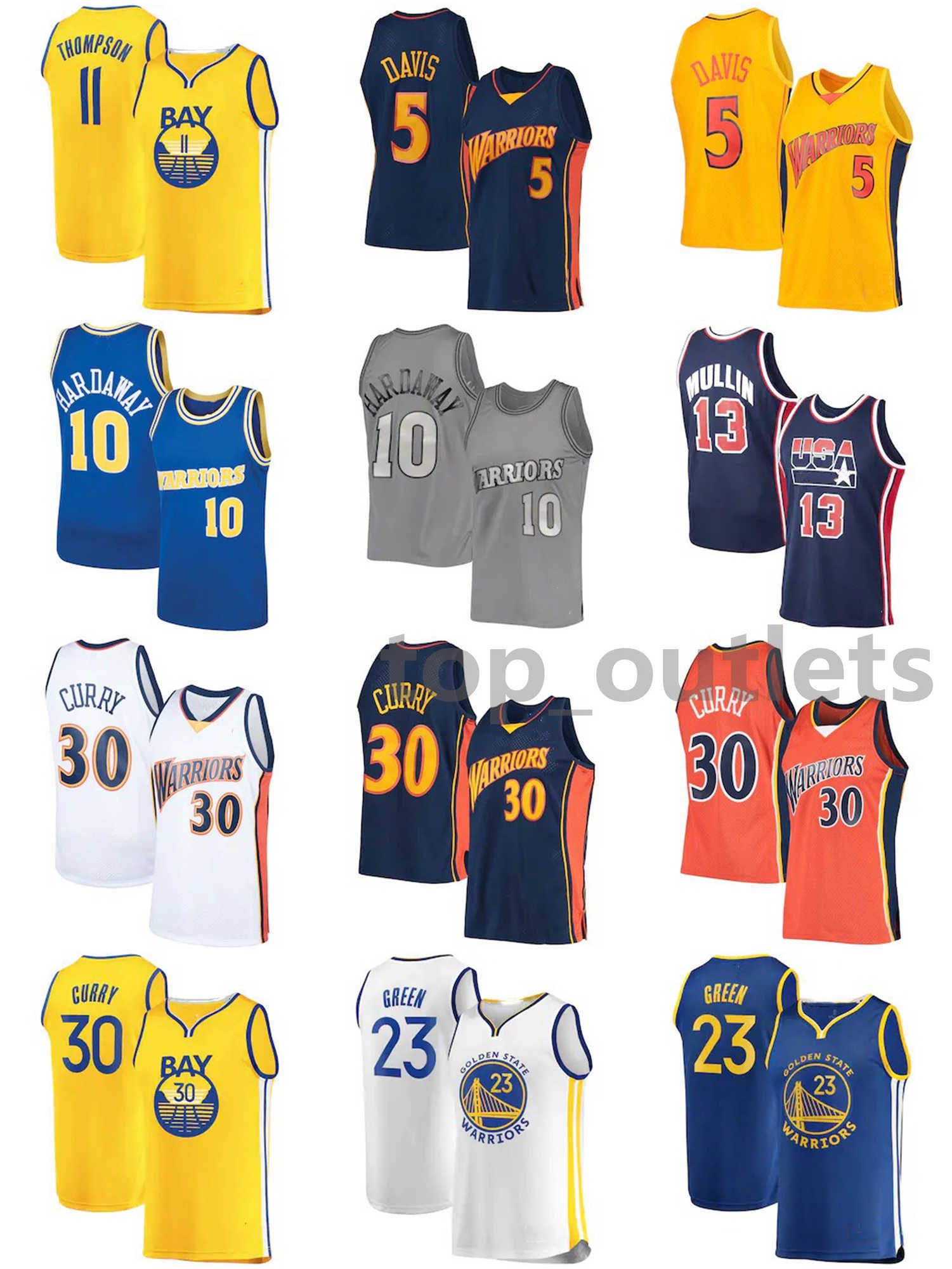 

Basketball Jerseys Stephen Curry Jersey Klay Thompson Tim Hardaway Baron Davis Mitch Richmond Kent Bazemore Mesh Stitched Size S-XXXL Breathable, Black;red