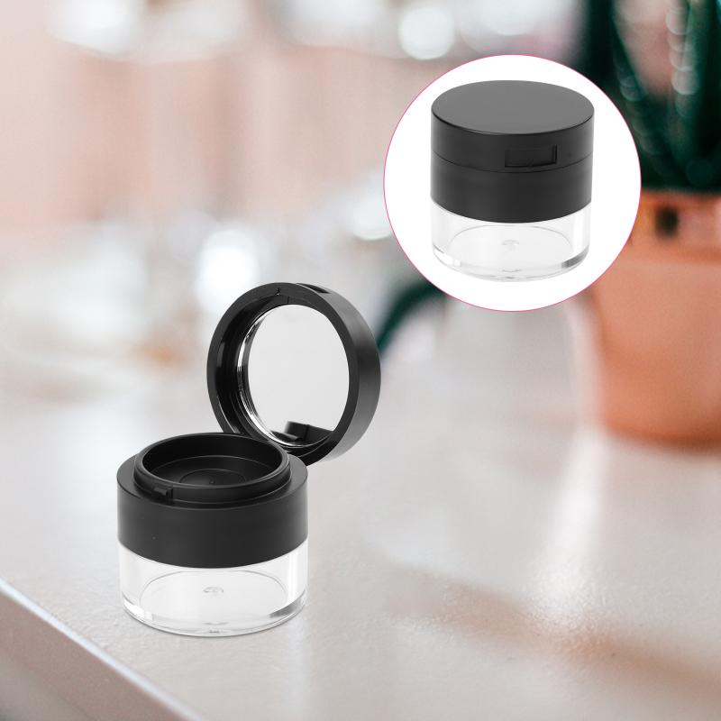 

Storage Bottles & Jars 4pcs Portable Loose Powder Boxes Makeup Box Cases Blush 3g