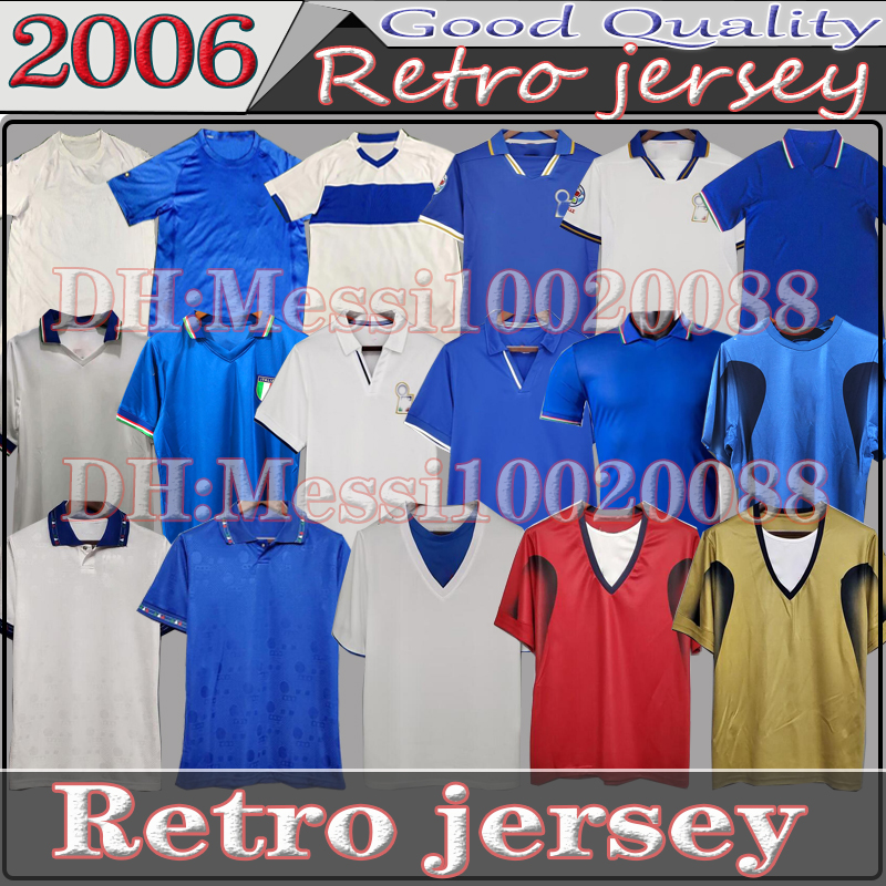 

1982 Italy Retro soccer Jersey 1990 1996 1998 2000 HOME FOOTBALL 1994 Maldini Baggio Donadoni Schillaci Totti Del Piero 2006 Pirlo Inzaghi buffon, (90 98)