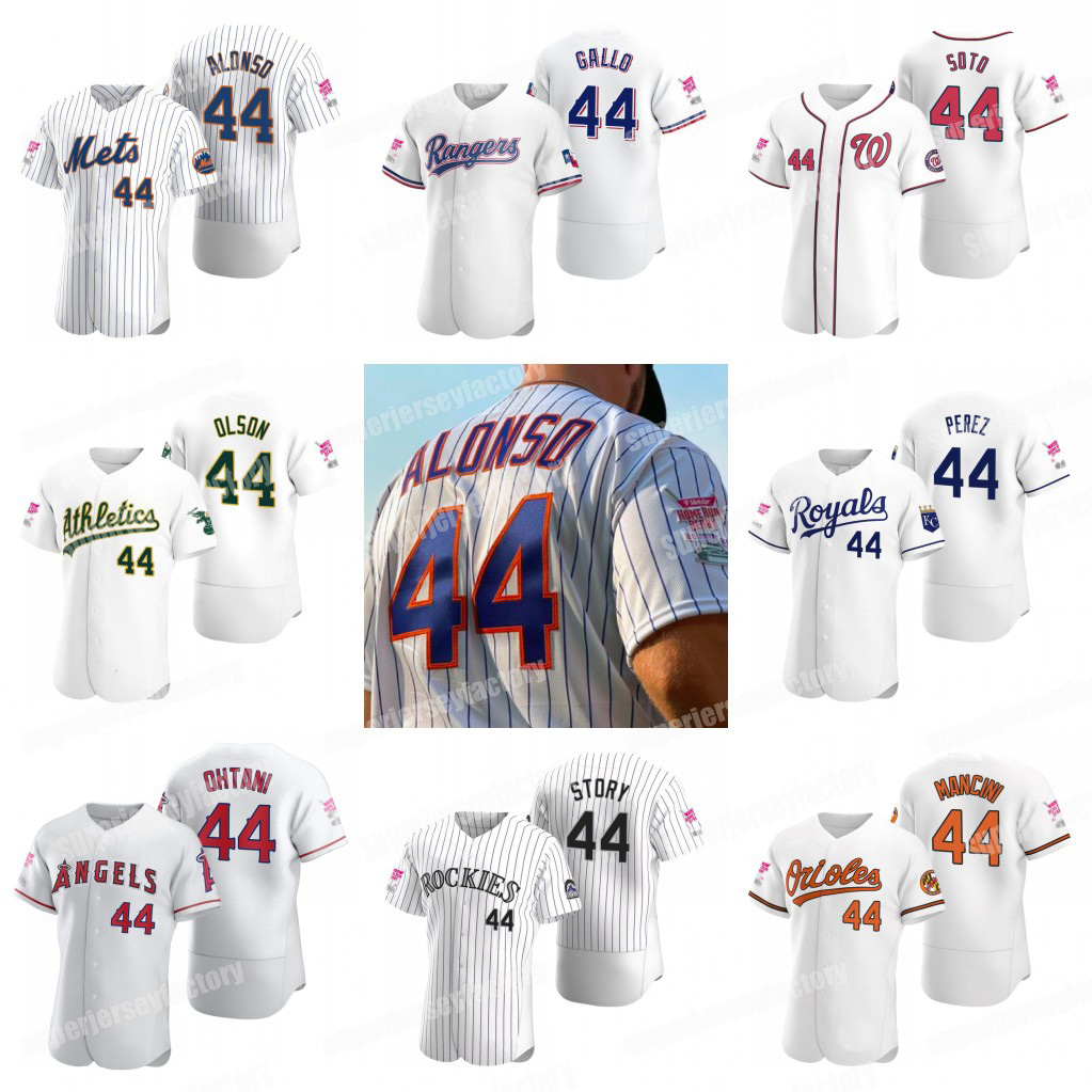

Pete Alonso 2021 All-Star Game Home Run Derby Jersey Shohei Ohtani Matt Olson Juan Soto Joey Gallo Salvador Perez Trevor Story Trey Mancini baseball jersey