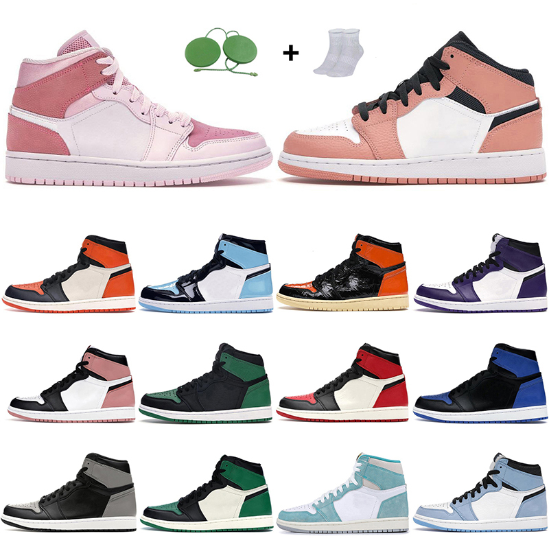 

Fashion Mens basketball shoes Retroes high og Obsidian Phantom Pine Turbo Green Travis Scotts Royal Toe Twist jumpman men womens comfortable sports sneakers, A1 color12 36-40