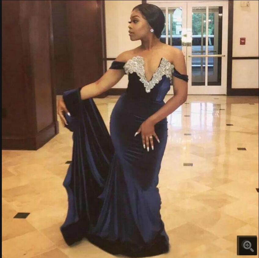 sparkly navy blue prom dress