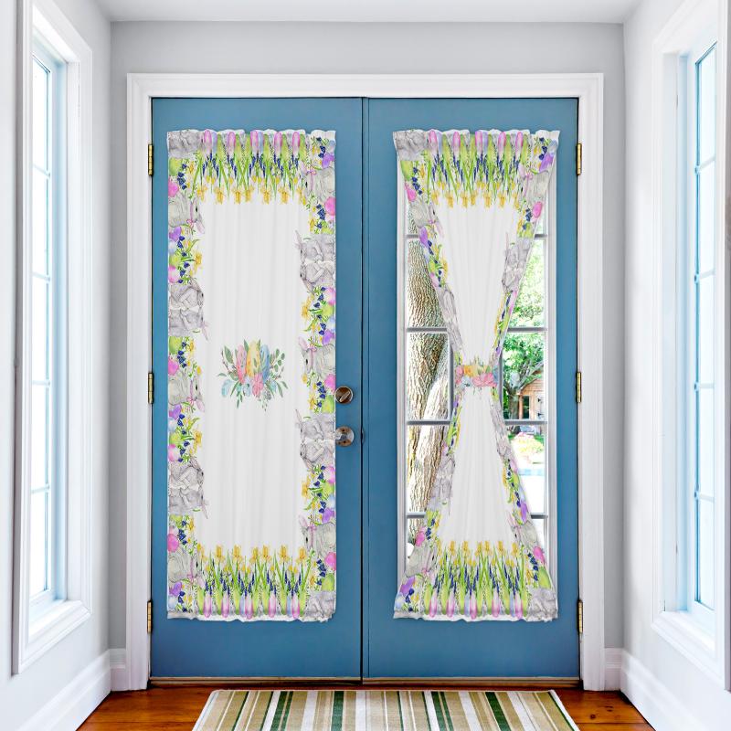 

Curtain & Drapes Easter Egg Flower Spring Window Living Room Door Japanese Kitchen Balcony Decor