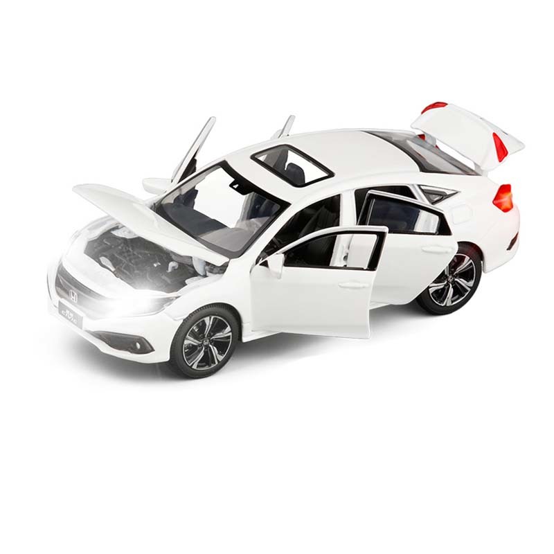 

Honda Civic alloy die casting toy car, miniature model, sound simulation, lighting, children's toy car, 1 / 32