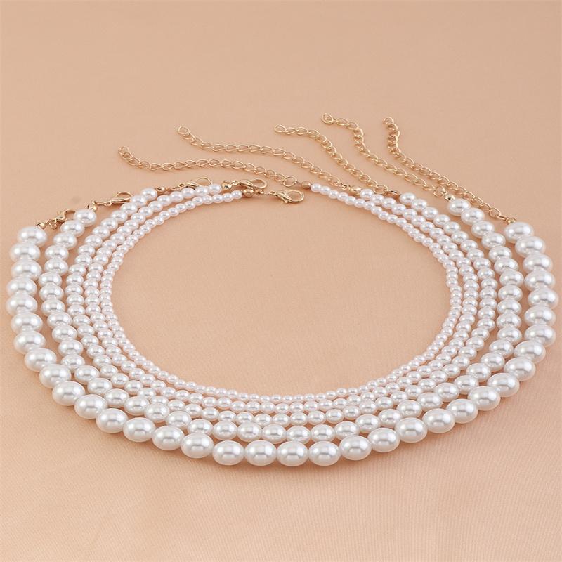 

Chokers 2021 Elegant White Imitation Pearl Choker Necklace For Women Girl Party Gifts Wedding Jewelry
