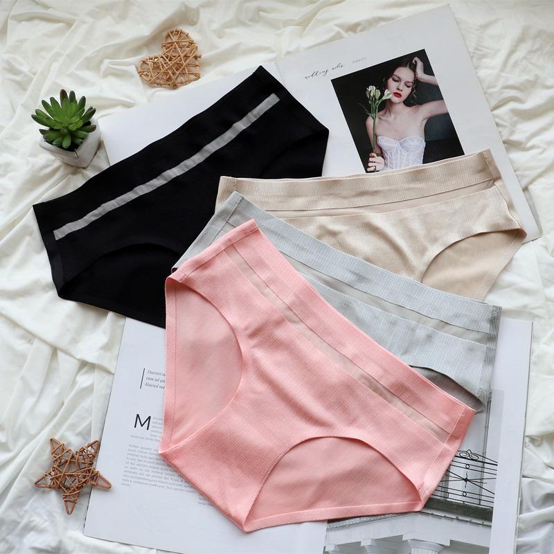 

Women's Panties Underwear Sexy Lace Fashion Hollow Out Comfort Briefs Low Waist Seamless Underpants Female Lingerie, Black;pink