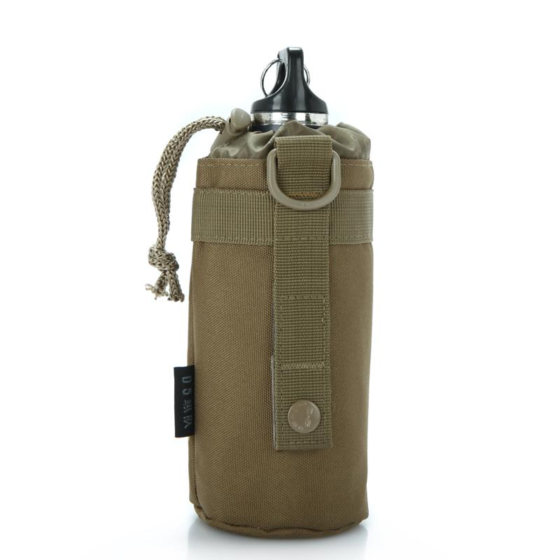 

Tactical Molle Water Bottle Bag 1000D Nylon Waterproof Travel Outdoor Camping Kettle Backpack Sports With Pendant Accessories Bags, Khaki
