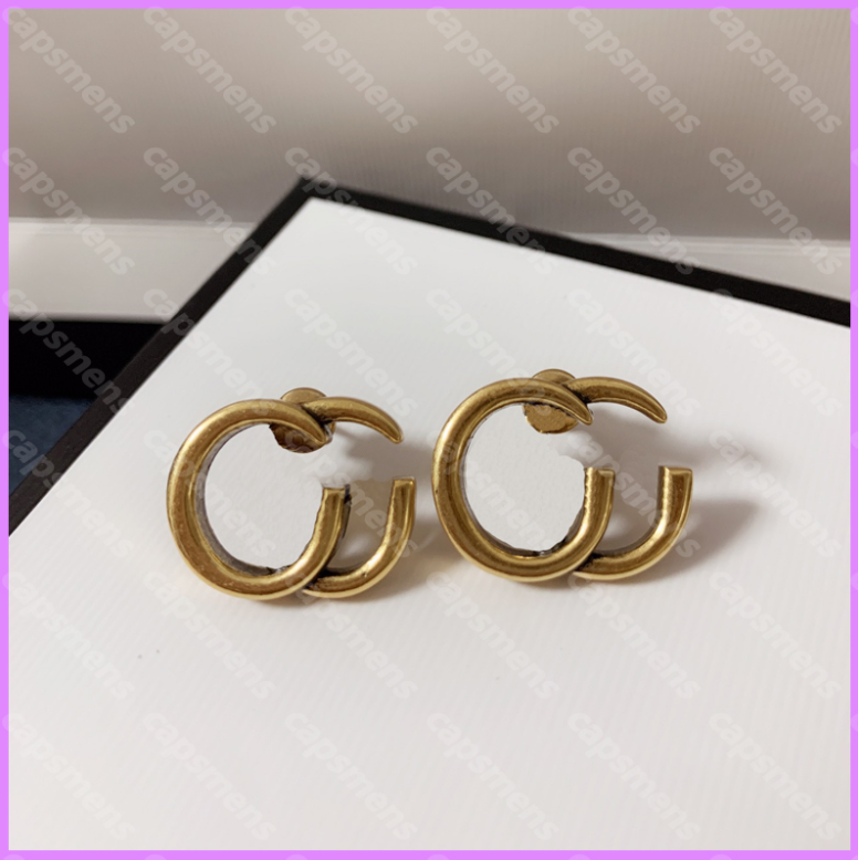

Retro Earring Women Designer Earrings Lady Mens Designers Jewelry Letter G Bronze Fashion High Quality Wholesale Brand Charm D218123F