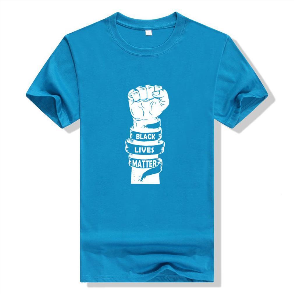 

powerful fist printing black men t shirt lives matter letter ropa mujer pretty fashion versatile mens o neck, White;black