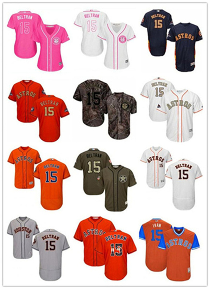 

men women youth Carlos 15 Beltran jerseys Houston Astro Replica Blue Alternate Cool Base Baseball Wear, Blue;black