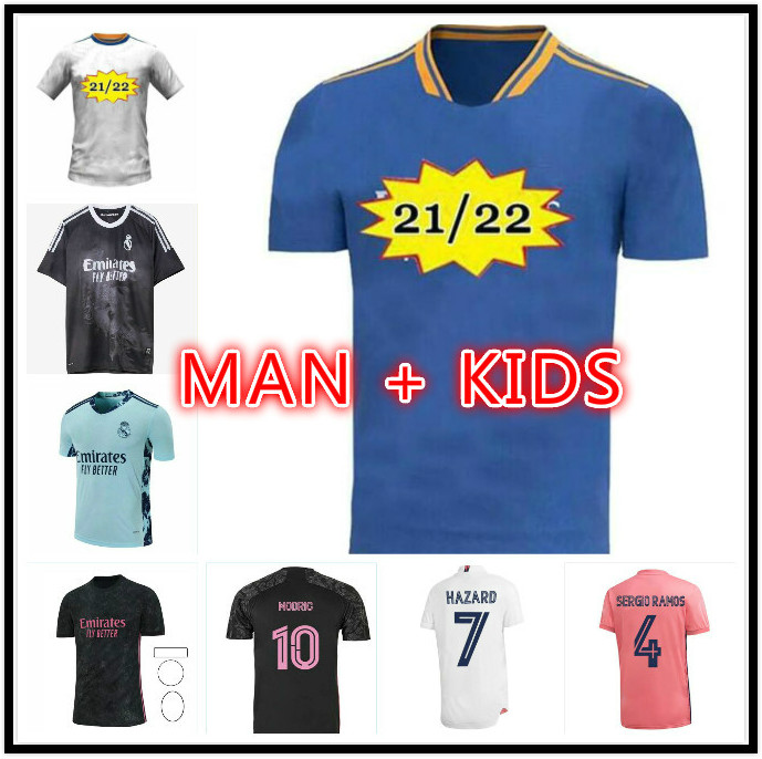 

Hazard Camisas De Futebol kids 2021 2022 Real Madrid soccer Jerseys equipacion Eden Goalkeeper equipment realmadrid football kits 19 20, Black;yellow