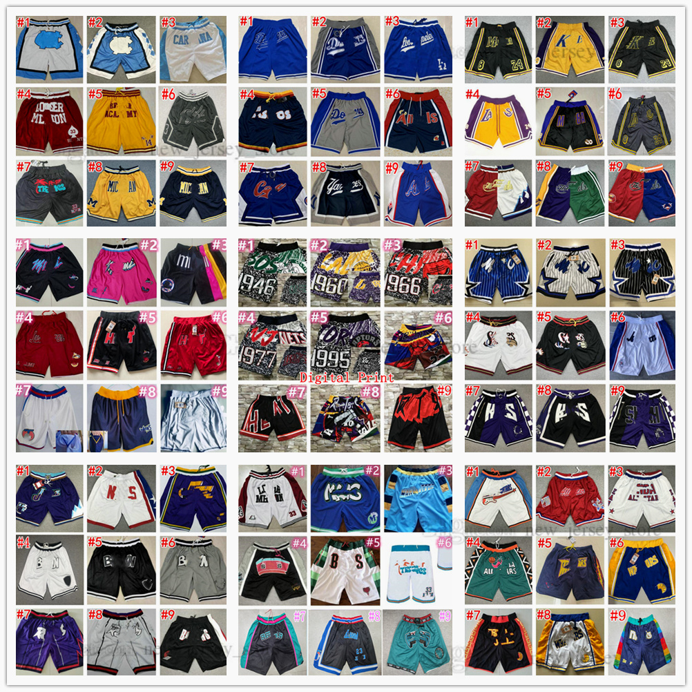 

Just Don Pocket Hip Pop Pant With Pockets Zipper Sweatpants Blue White Black Red Green Stitched Baseball Short, Choose the number you need