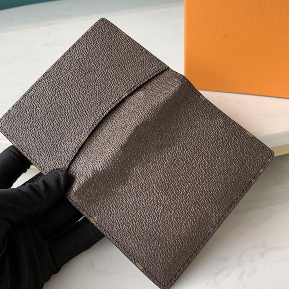 

POCKET ORGANIZER Classical style Wallets For Men Daily Package Card Holder Designer Cards Cover Casual Change Purse 60502, Brown flower letter
