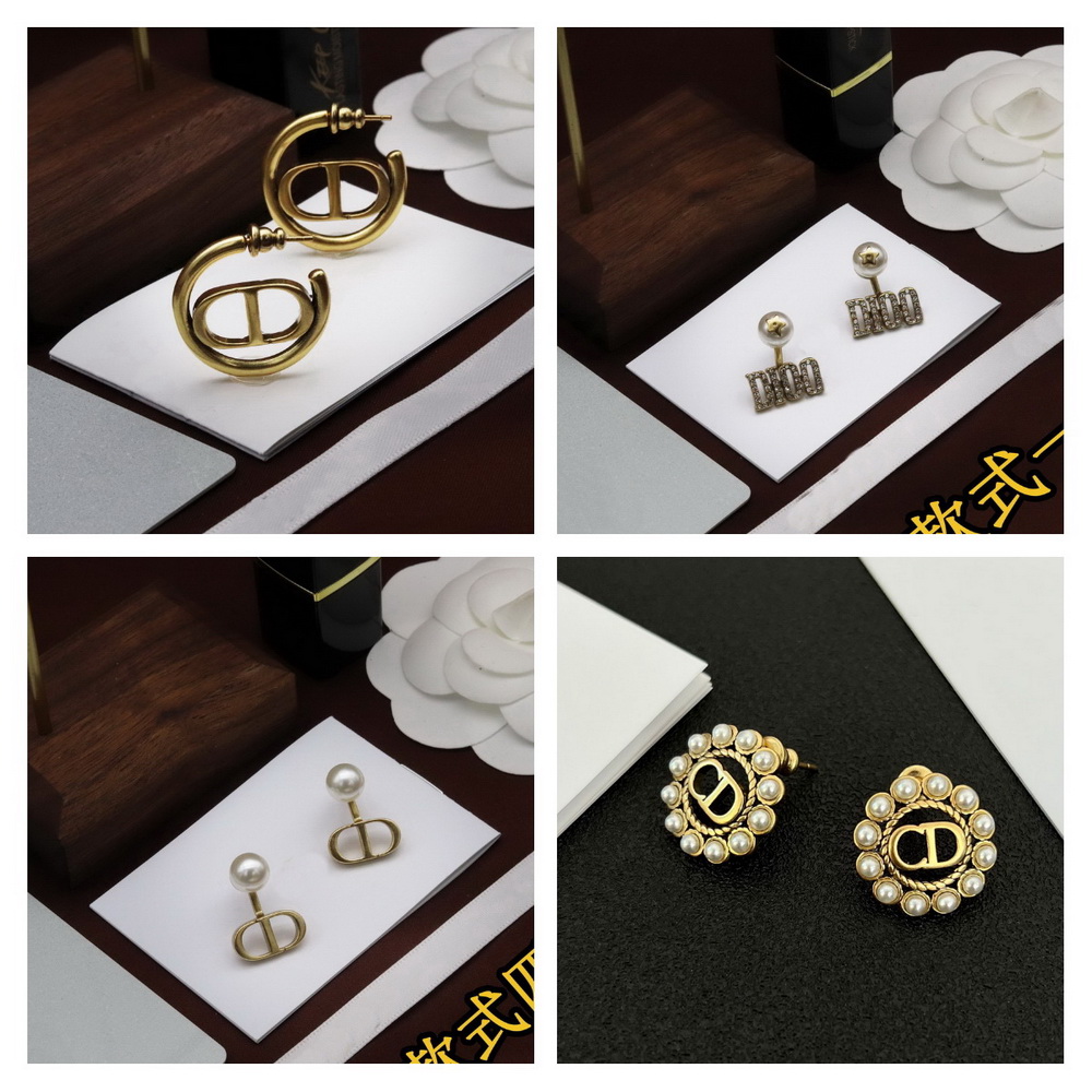 

luxurious jewelry stud earring micro inlays diamonds earring 18K gold plated love heart letter woman metal non-fading Celebrity earrings J05