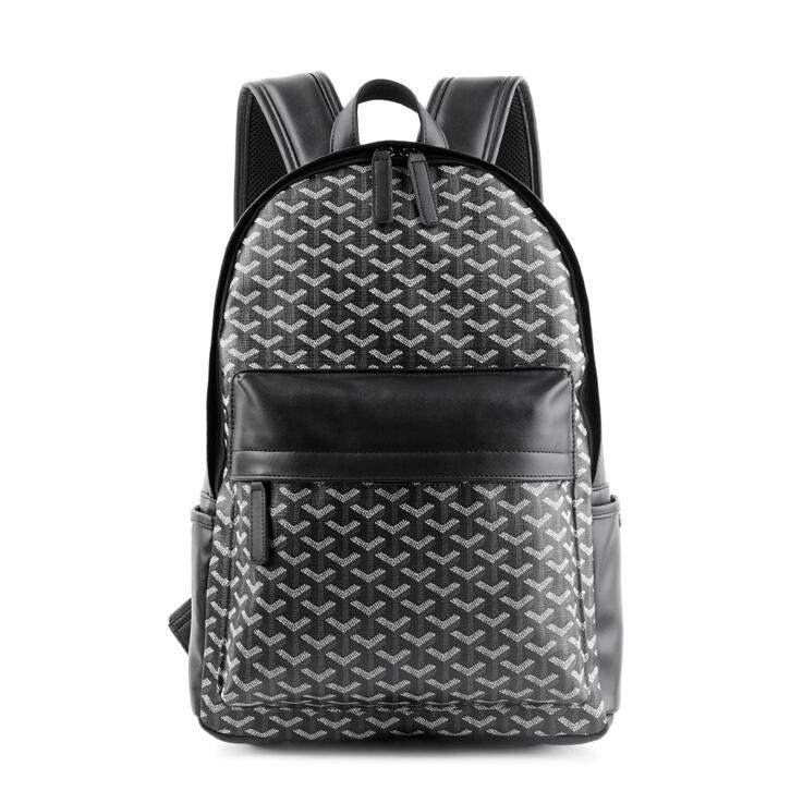 

sales men leathers shoulder bag simple atmosphere plaid fashion backpack street trend printed handbag college style multifunctional leather backpacks, Black11-9024