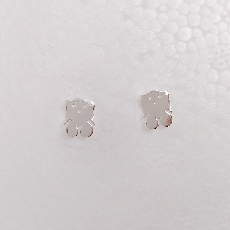

Bear Jewelry 925 Sterling Silver earrings Silver Bear Bear Earrings Fits European Jewelry Style Gift 611140030