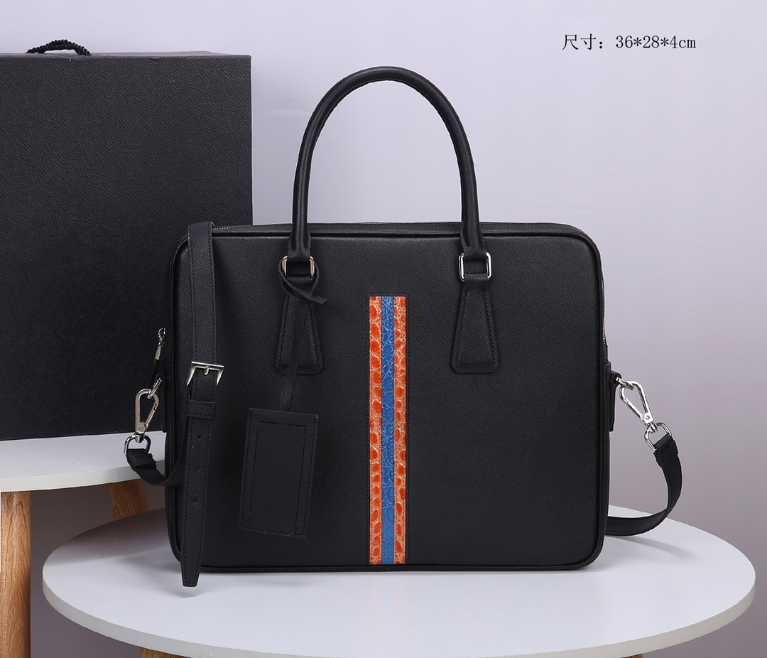 

2021 Men's Leather Designer Briefcase Crocodile Stripe High Quality Large Capacity Laptop Bag Retro Fashion Waterproof Handbag Office Casual Five Colors, Orange