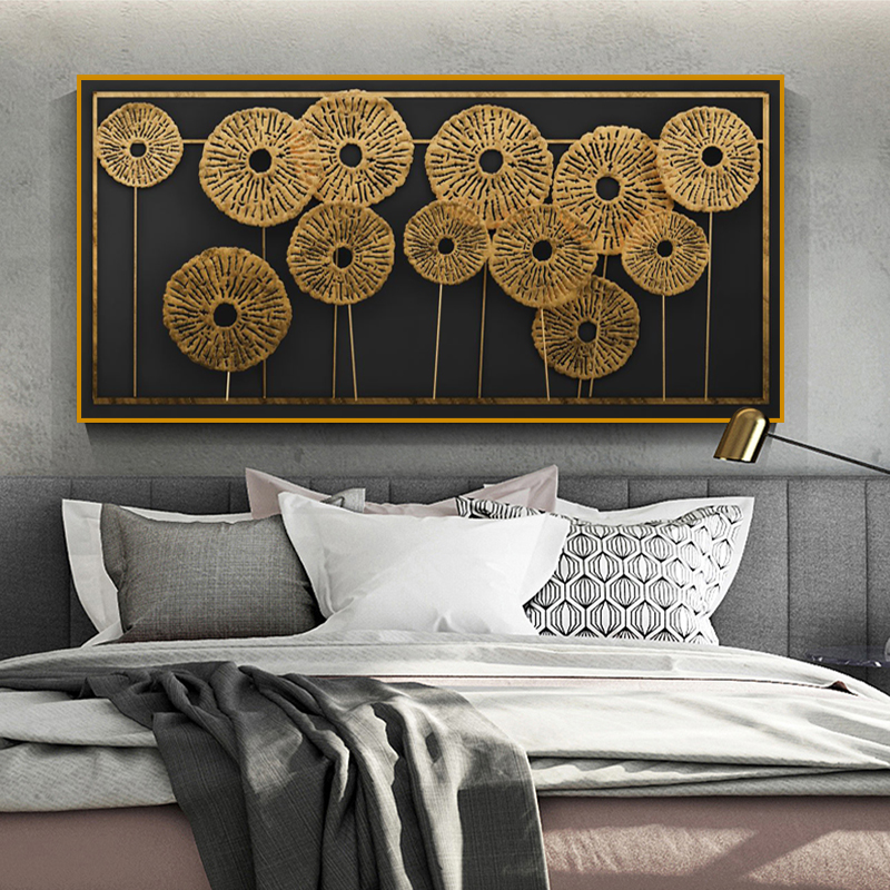 

Black Gold Flowers Wall Pictures For Living Room Modern Posters and Prints Decorative Painting Canvas Painting