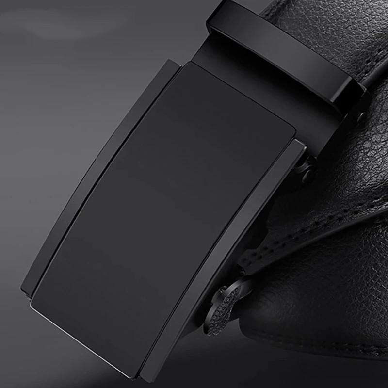 

Belts Automatic Buckle Fashion Waist Male Good Mens Belt Luxury High Quality Cow Genuine Leather For Men 2021, Black;brown