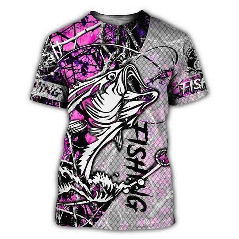 

Beautiful Fishing Camo 3D All Over Printed men t shirt Harajuku Fashion Short sleeve summer streetwear Unisex t DY112 210716, Color as the picture