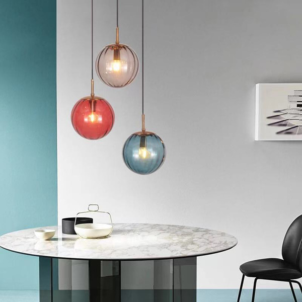

Modern pendant LED lamps, Nordic chandelier with glass spheres, for home, bedroom, living room Indoor Lighting F-PL2001Y