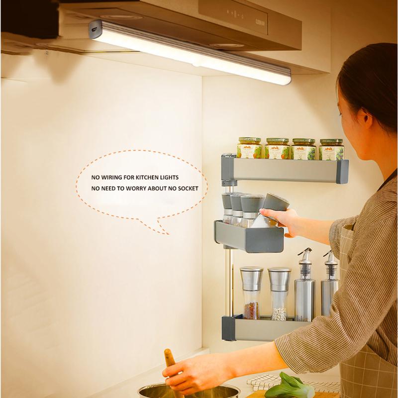 

Night Lights 20/30/50CM USB Charge Wireless Hand Sweep Sensor LED Light Bedroom Closet Staircase Cabinet Lamp For Kitchen